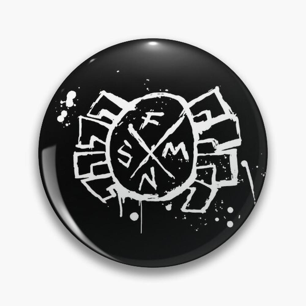 Ethnic Modern Fashion - Spider Punk Logo Pin Buttons Brooches