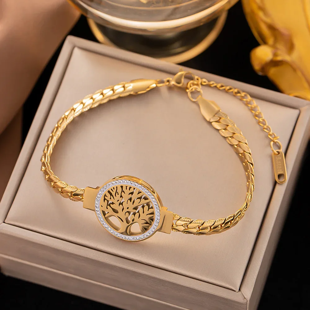 Ethnic Fashion World - Temperament Personality Gold Color Stainless Steel