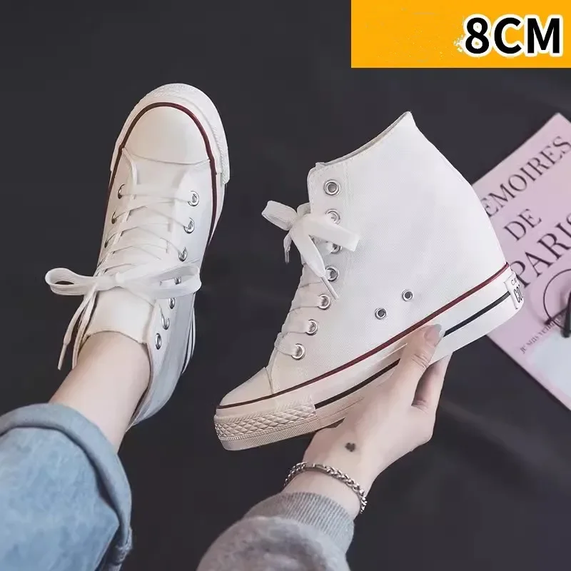 Ethnic Modern Fashion - High 8cm Platform Canvas Shoes for