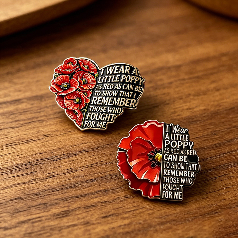 Ethnic Modern Fashion - Creative Red Friday Brooch Memorial Day