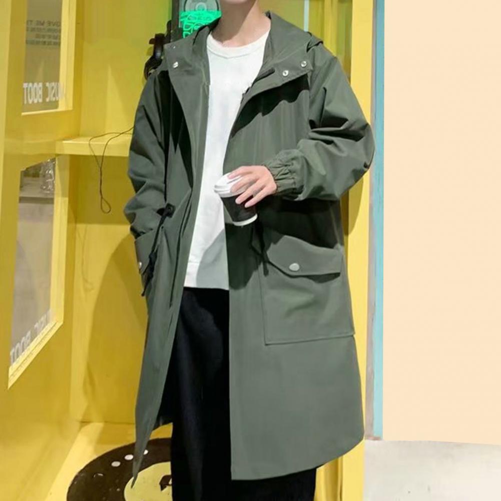 Haori Japanese Jacket - Long Trench Coat Jacket Men Autumn