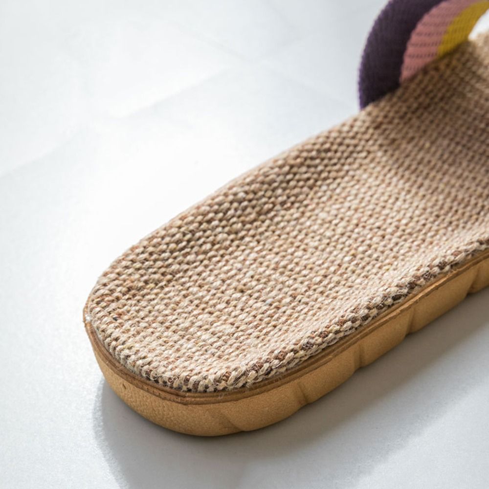 Ethnic Fashion In - Fashion Ethnic Style Linen Cross Slippers