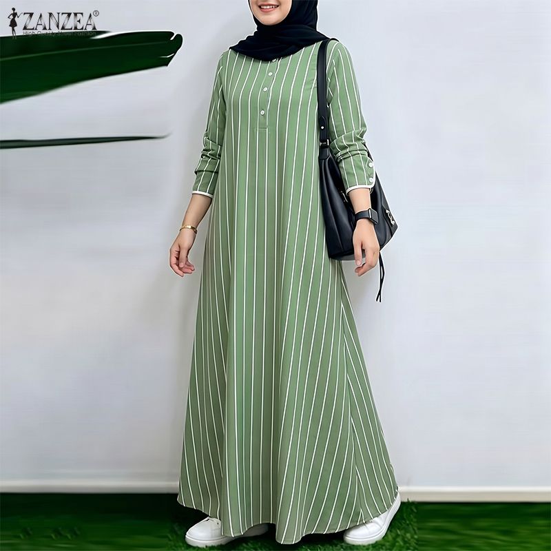 Muslim Modest Striped Maxi Dre - đánh giá và giá Abaya Modest Wear