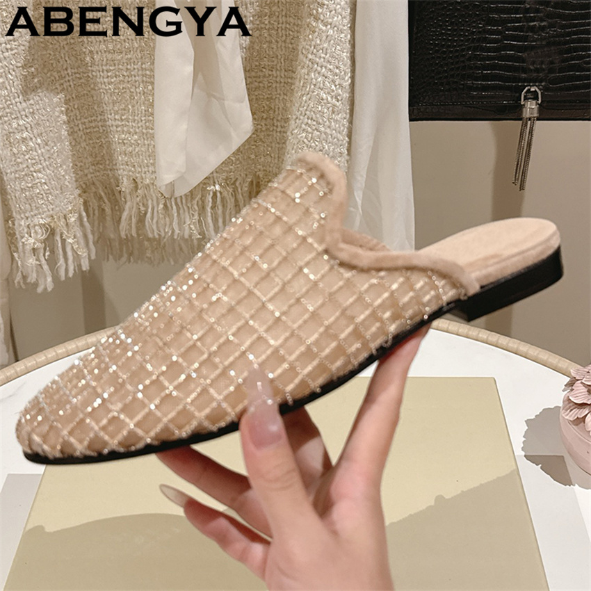 Shiny Lace Mesh Round Toe Flat - đánh giá và giá Ethnic Fashion In