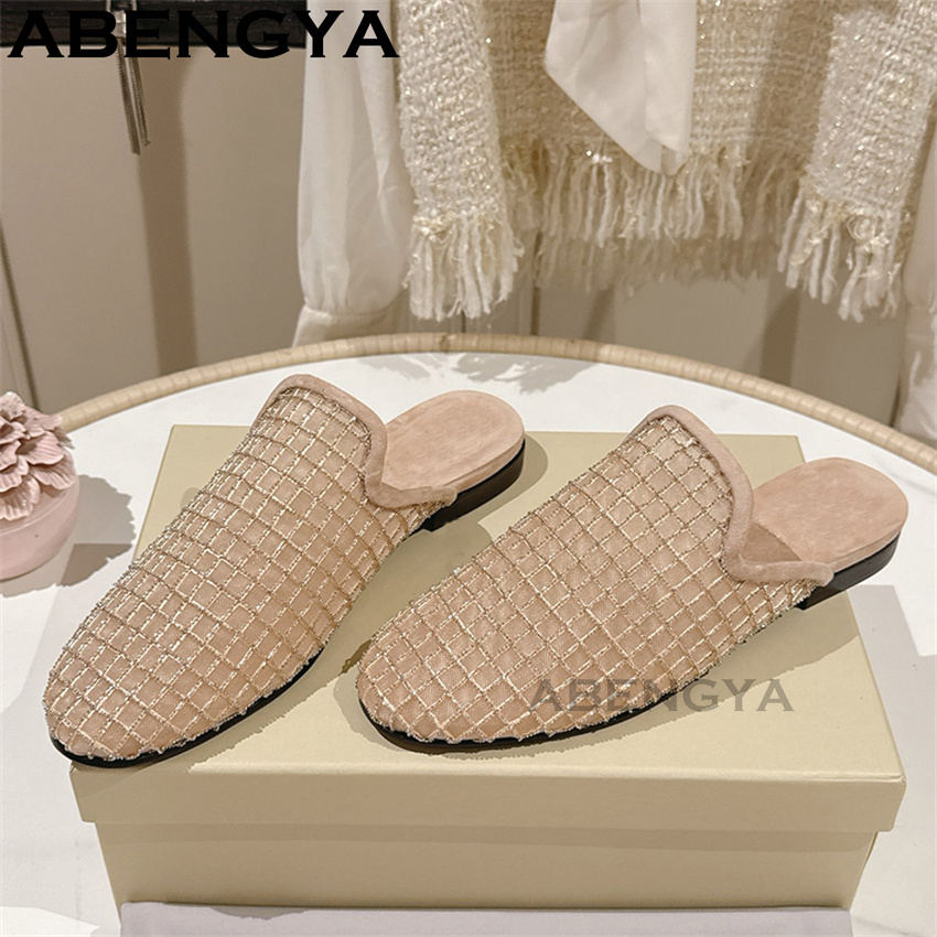 Shiny Lace Mesh Round Toe Flat - đánh giá và giá Ethnic Fashion In