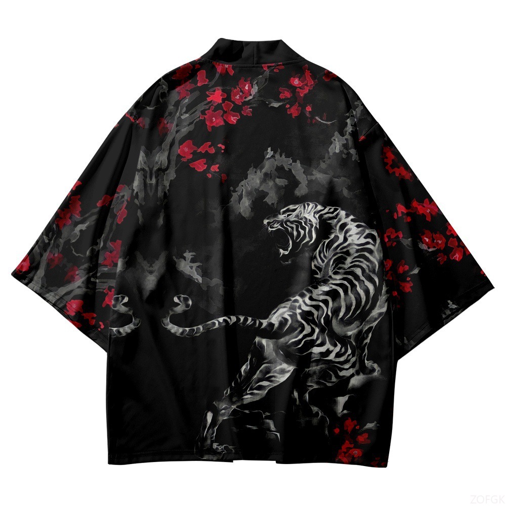 Black Kimono Open Collar Men's - đánh giá và giá Haori Japanese Jacket
