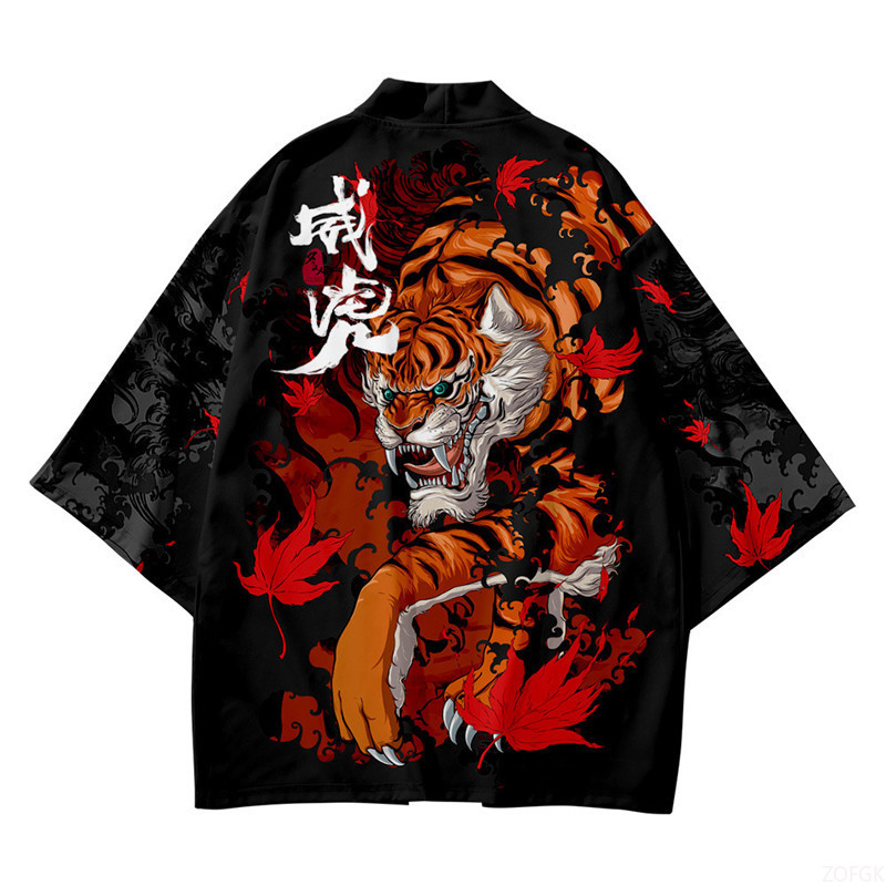 Black Kimono Open Collar Men's - đánh giá và giá Haori Japanese Jacket