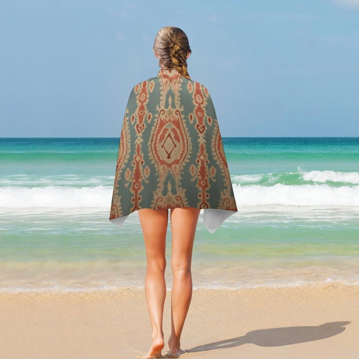 Fabric Pattern Beach Towels Ab - đánh giá và giá Ikat Woven Fabric