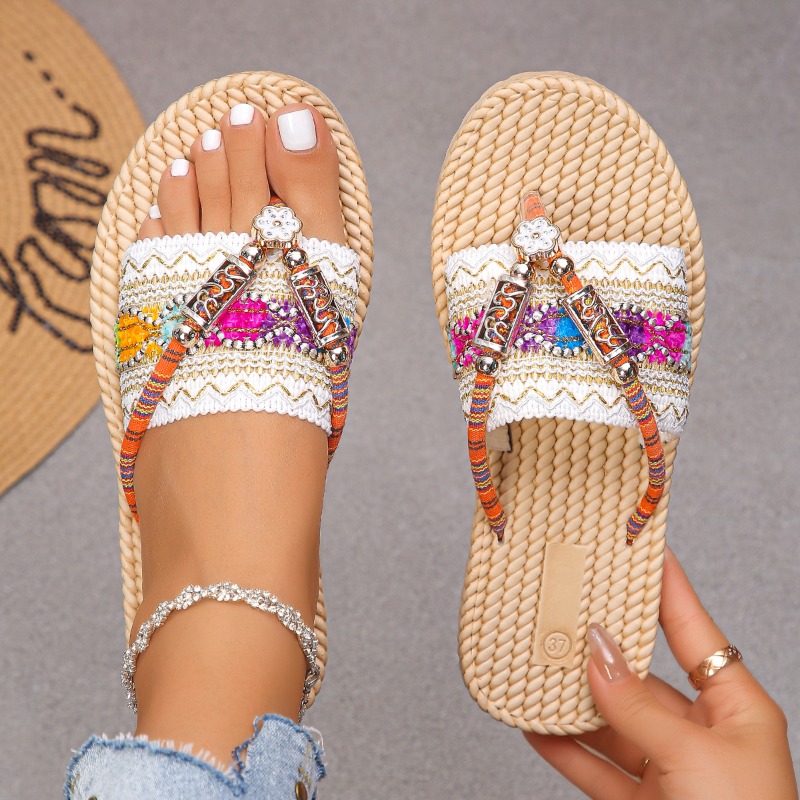 Women Slippers Outdoor Handwov - đánh giá và giá Ethnic Modern Fashion