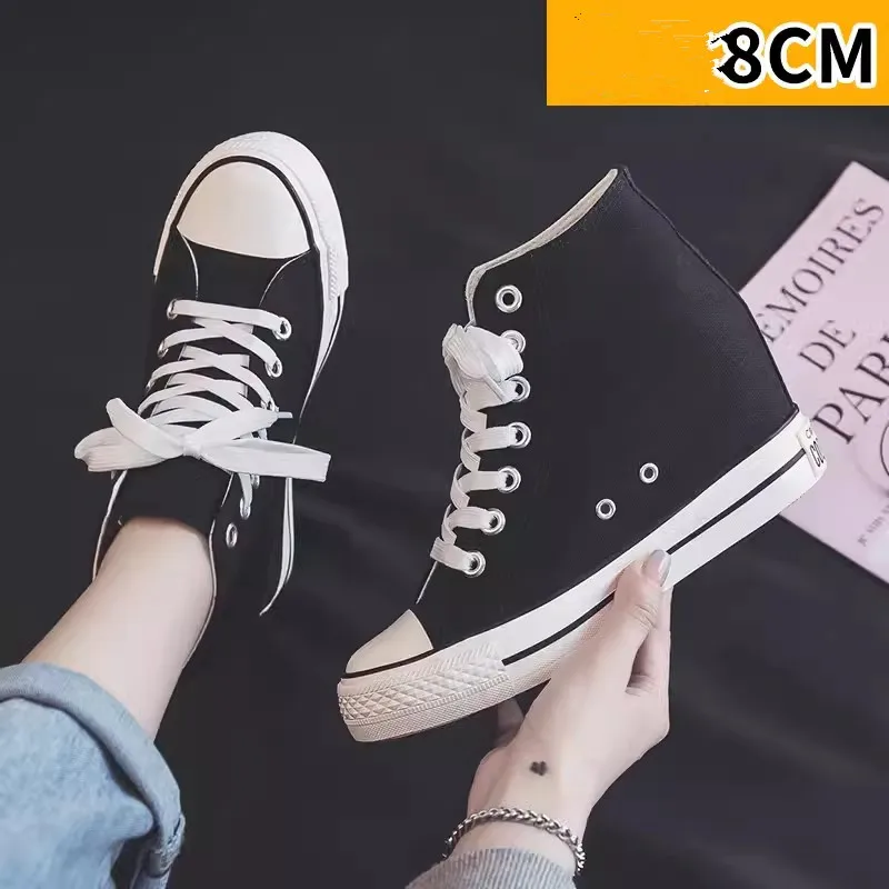 High 8cm Platform Canvas Shoes - đánh giá và giá Ethnic Modern Fashion