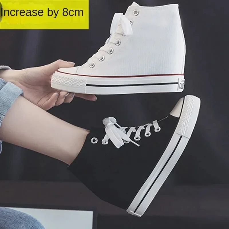 High 8cm Platform Canvas Shoes - đánh giá và giá Ethnic Modern Fashion