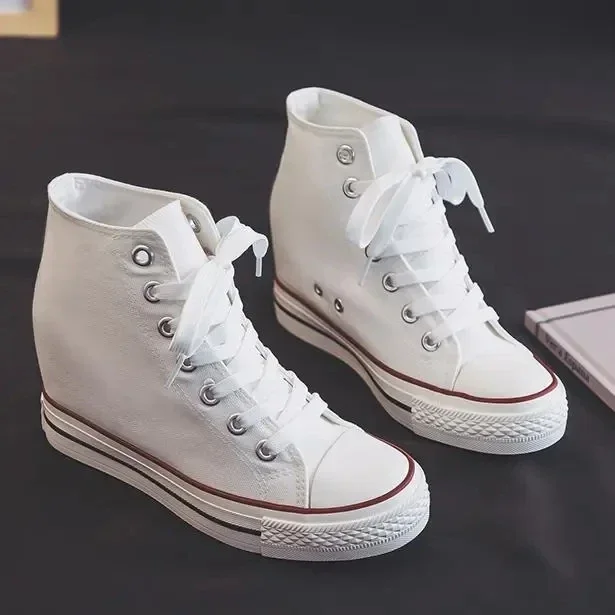 High 8cm Platform Canvas Shoes - đánh giá và giá Ethnic Modern Fashion
