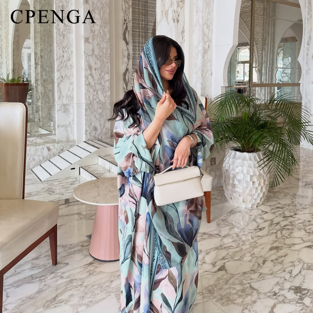Luxury Dubai Abaya Floral Prin - đánh giá và giá Abaya Modest Wear