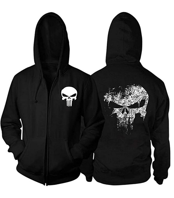 3D Printed Punisher Zip-up Hoo - đánh giá và giá Haori Japanese Jacket