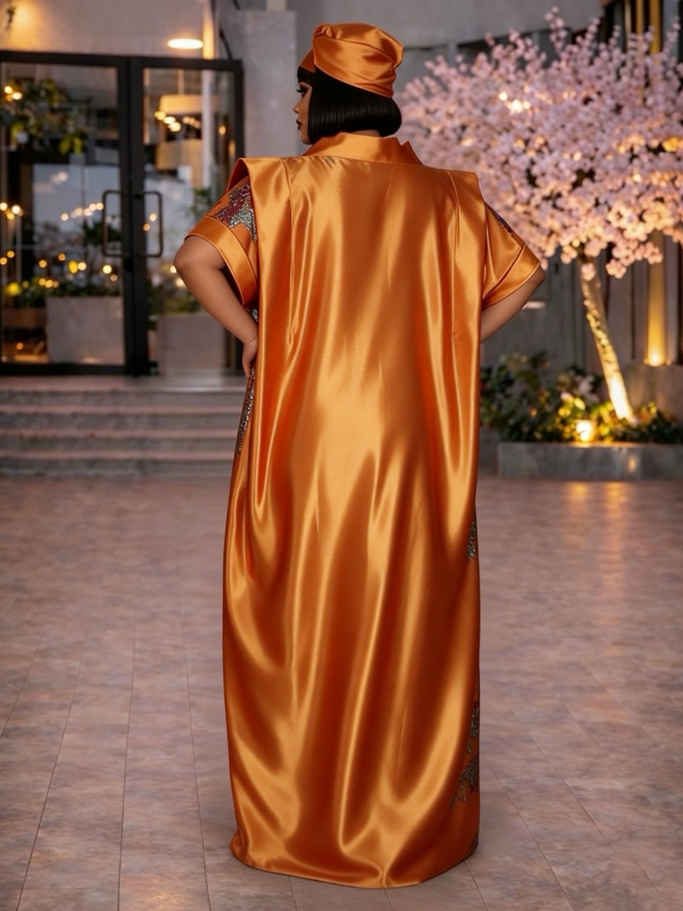 Luxury Jacquard Satin Abaya Dr - đánh giá và giá Abaya Modest Wear